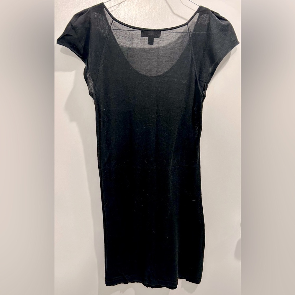 MOSSIMO Knit Little Black Dress w/ ribbing on front - Size L Large - Never worn!